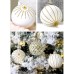 Zoiskn 30-psc Gold and White Christmas Tree Balls - Shatterproof Ornaments for Holiday Tree Decoration, Elegant and Durable