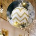 Zoiskn 30-psc Gold and White Christmas Tree Balls - Shatterproof Ornaments for Holiday Tree Decoration, Elegant and Durable